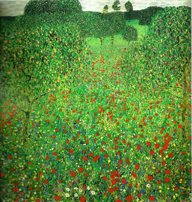Gustav Klimt vallmofalt Germany oil painting art